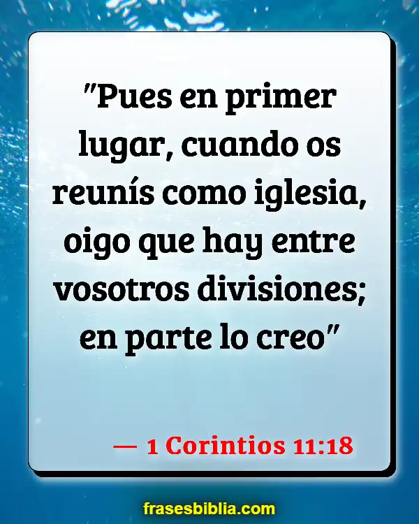 Versículos De La Biblia Última cena (1 Corintios 11:18)