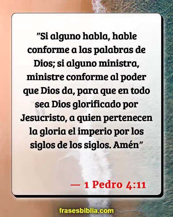 Versículos De La Biblia Hora de servir (1 Pedro 4:11)