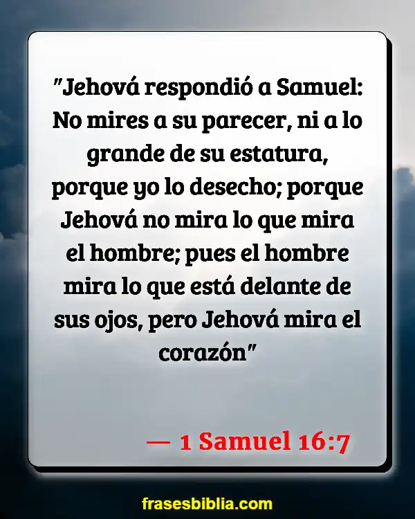 Versículos De La Biblia Lo que comió el rey David (1 Samuel 16:7)
