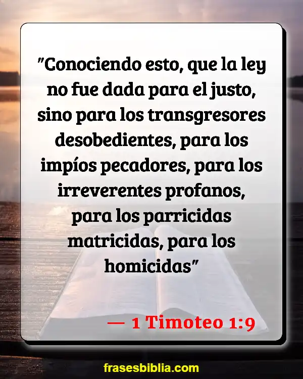 Versículos De La Biblia No matarás (1 Timoteo 1:9)