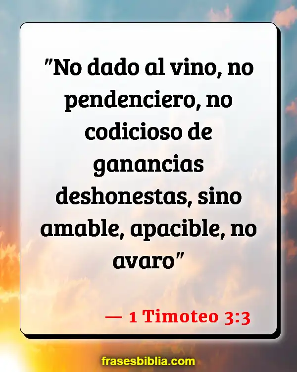 Versículos De La Biblia Odres de vino (1 Timoteo 3:3)