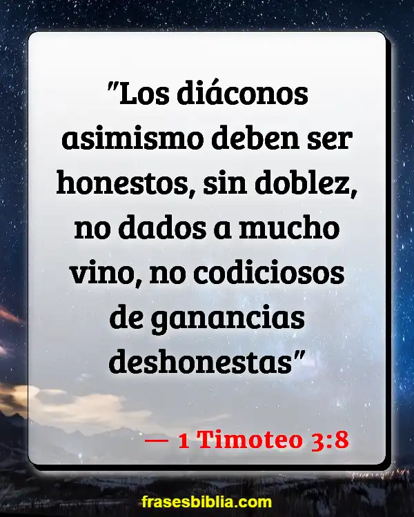 Versículos De La Biblia Odres de vino (1 Timoteo 3:8)