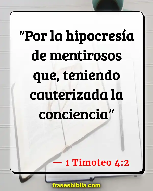 Versículos De La Biblia Mentir sobre dar (1 Timoteo 4:2)