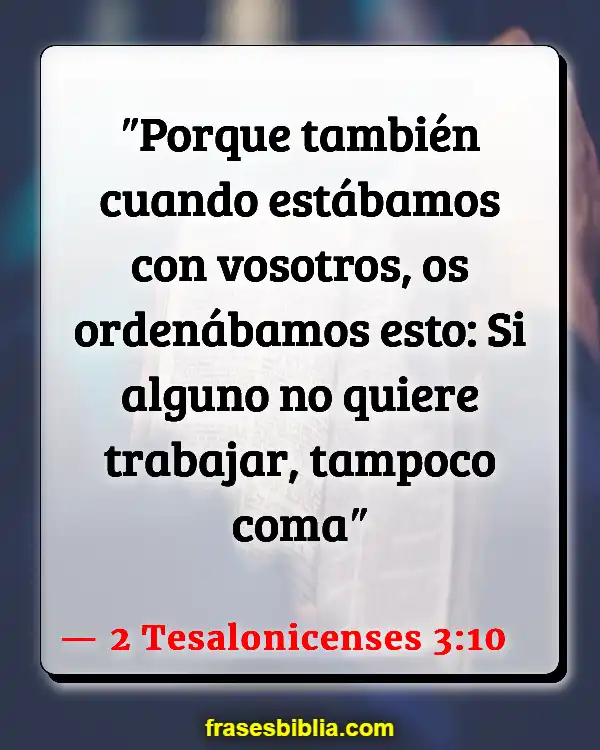 Versículos De La Biblia Obras (2 Tesalonicenses 3:10)