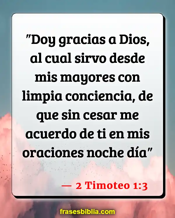 Versículos De La Biblia Agradeciendo A Dios Por Las Bendiciones (2 Timoteo 1:3)