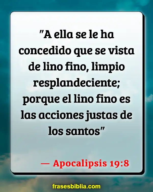 Versículos De La Biblia La Cena de las Bodas del Cordero (Apocalipsis 19:8)