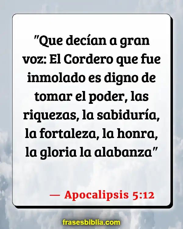 Versículos De La Biblia Logro (Apocalipsis 5:12)