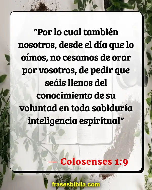 Versículos De La Biblia Palabra de conocimiento (Colosenses 1:9)