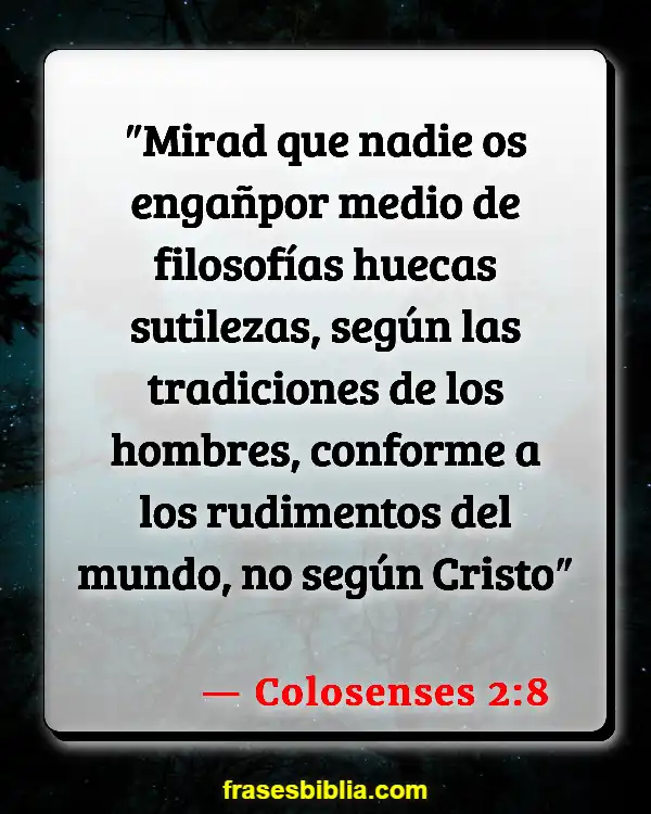 Versículos De La Biblia Mundanería (Colosenses 2:8)