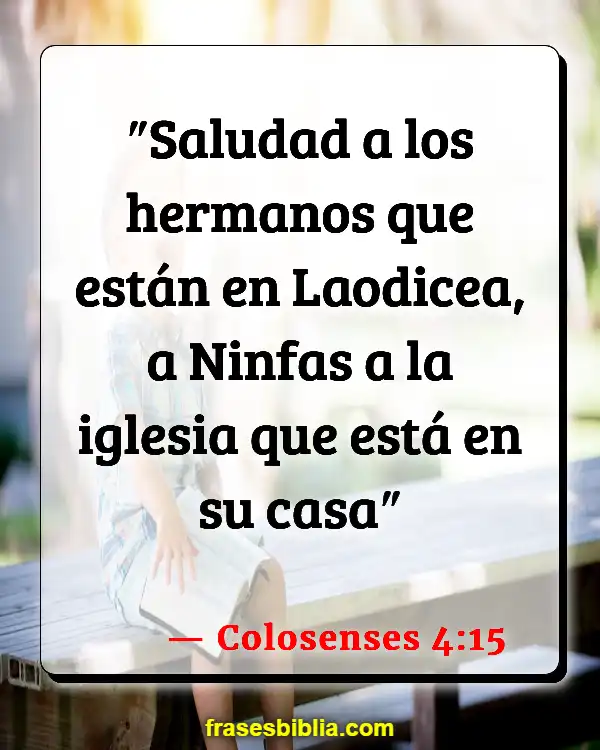 Versículos De La Biblia Mujeres trabajando (Colosenses 4:15)