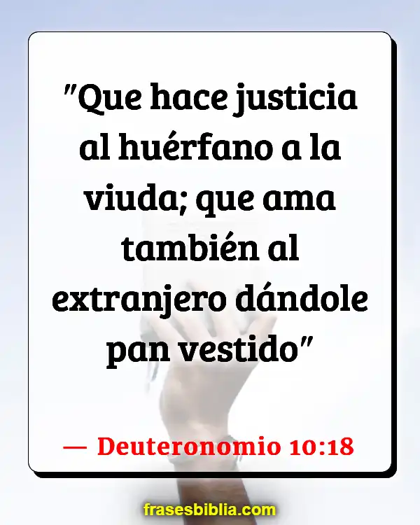 Versículos De La Biblia Injusticia social (Deuteronomio 10:18)