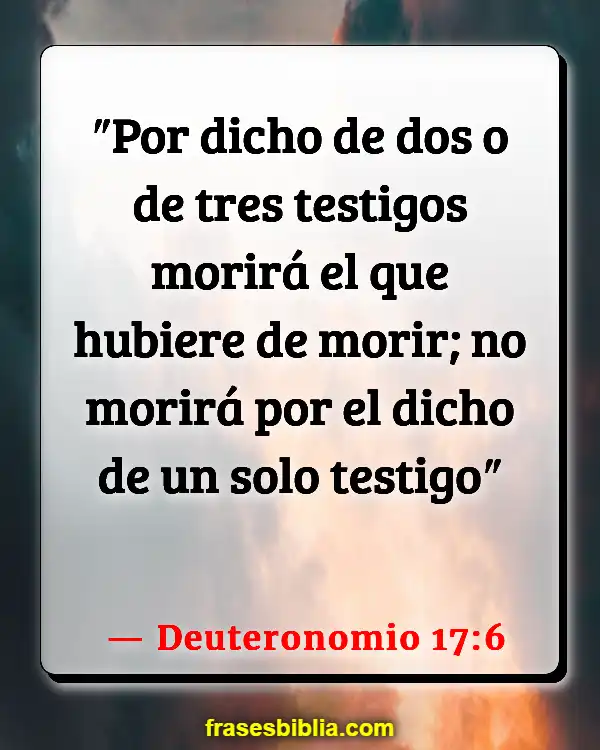 Versículos De La Biblia Testigos (Deuteronomio 17:6)