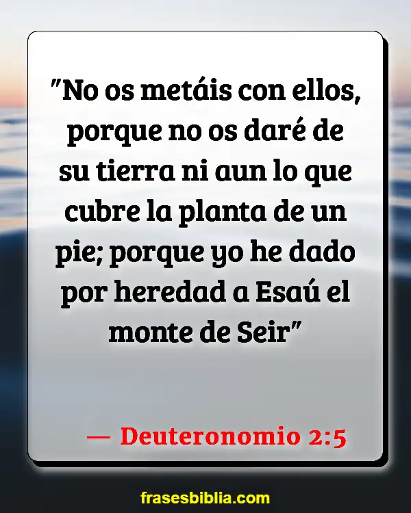 Versículos De La Biblia Israel y Palestina (Deuteronomio 2:5)