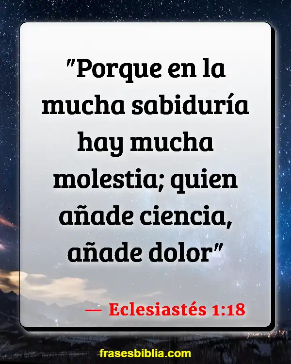 Versículos De La Biblia Preocupaciones (Eclesiastés 1:18)