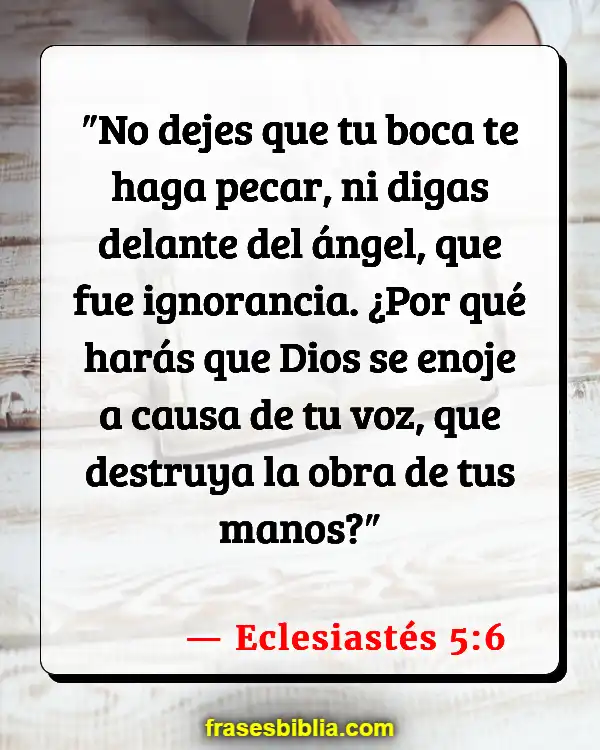 Versículos De La Biblia Hablando demasiado (Eclesiastés 5:6)