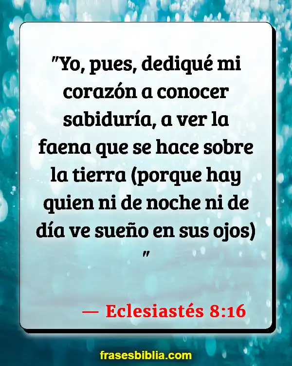 Versículos De La Biblia Iniciar un negocio (Eclesiastés 8:16)