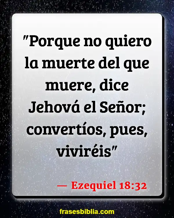 Versículos De La Biblia Hablando con los muertos (Ezequiel 18:32)