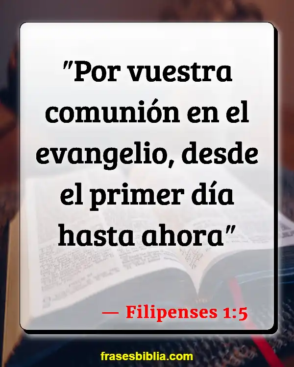 Versículos De La Biblia Trabajando juntos (Filipenses 1:5)