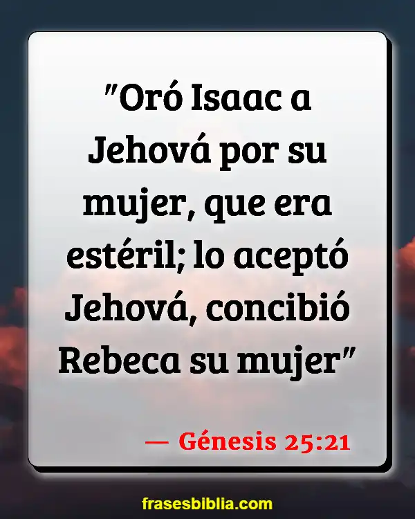 Versículos De La Biblia Mujer joven (Génesis 25:21)
