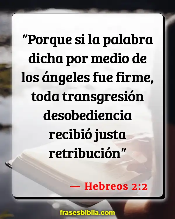 Versículos De La Biblia Lo que se siembra de recoge (Hebreos 2:2)