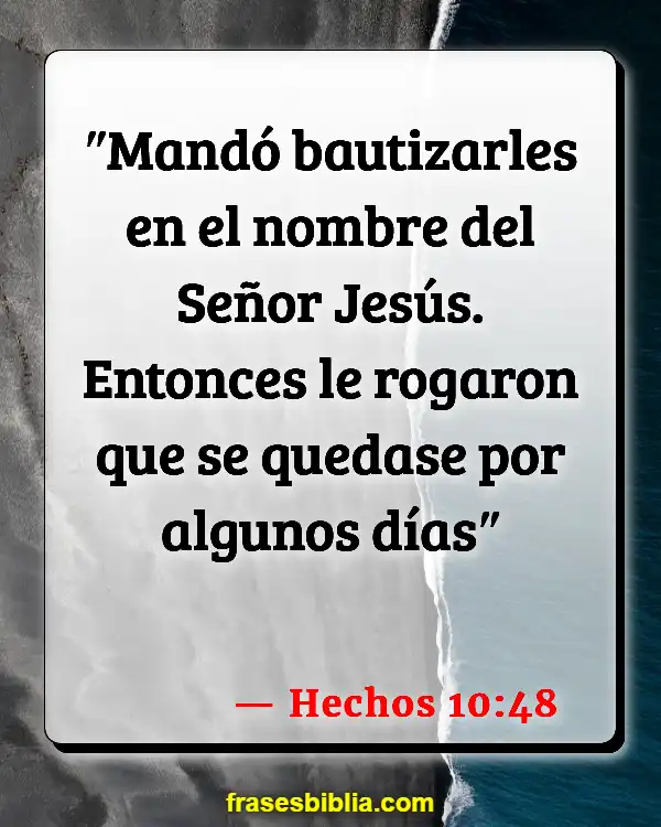 Versículos De La Biblia Bautismo en agua (Hechos 10:48)