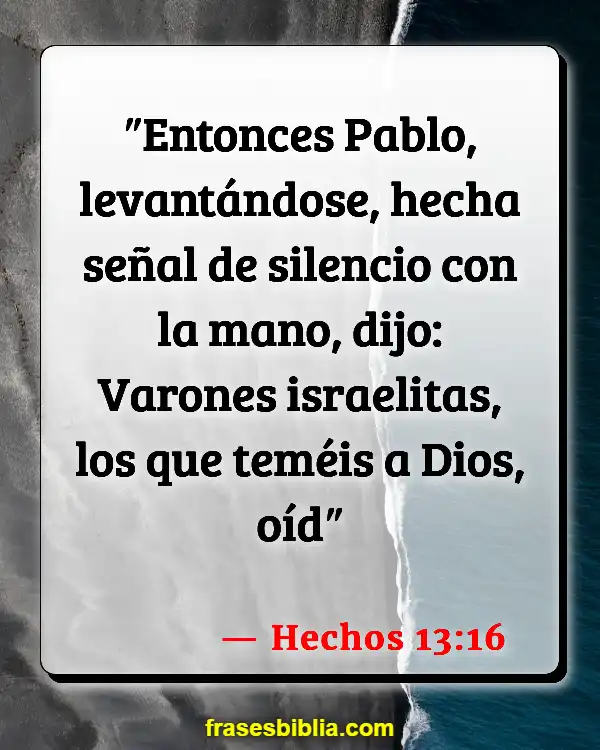 Versículos De La Biblia Primera misión de Pablo (Hechos 13:16)