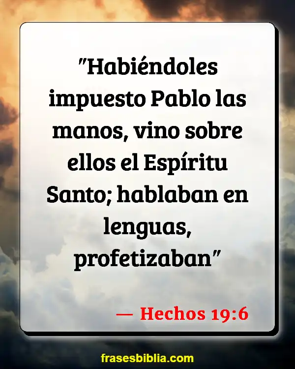 Versículos De La Biblia Hablar en lenguas (Hechos 19:6)