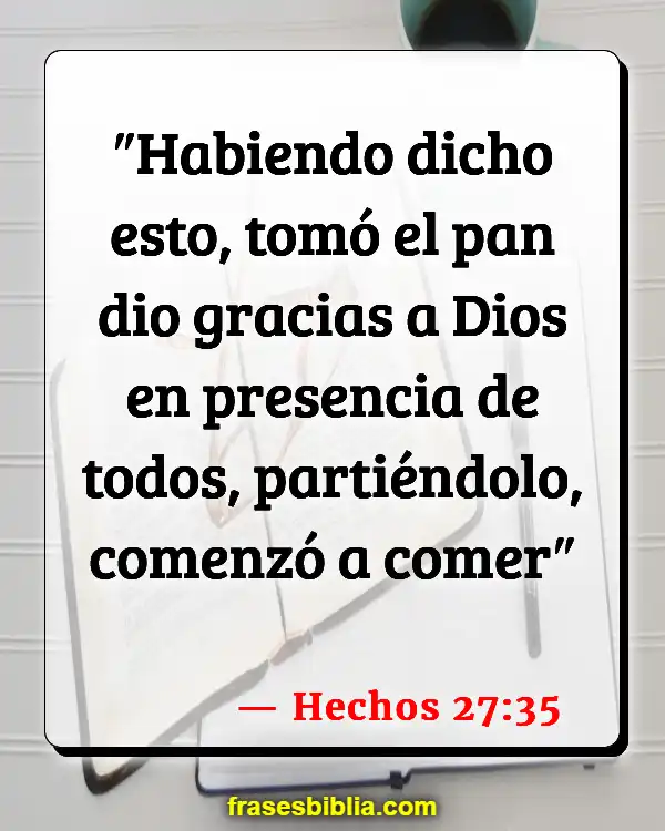 Versículos De La Biblia Comida de bendición (Hechos 27:35)