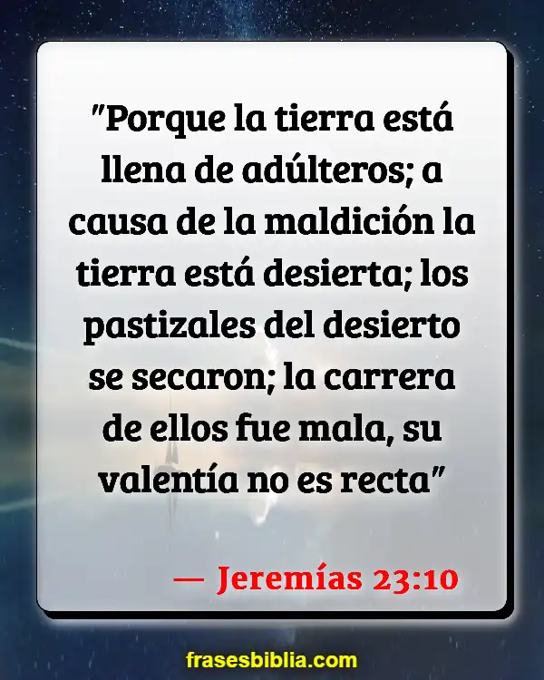 Versículos De La Biblia Jurar y maldecir (Jeremías 23:10)