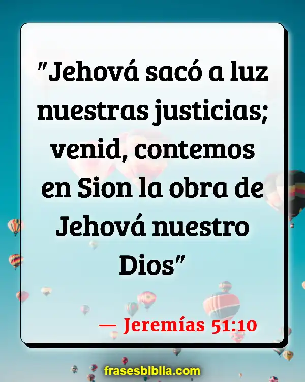Versículos De La Biblia Testimonio (Jeremías 51:10)