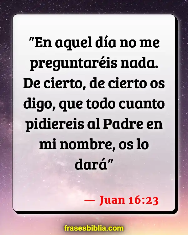 Versículos De La Biblia Pregunta en el nombre de Jesús (Juan 16:23)