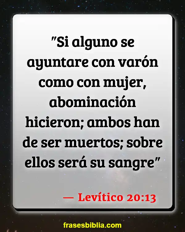 Versículos De La Biblia No matarás (Levítico 20:13)