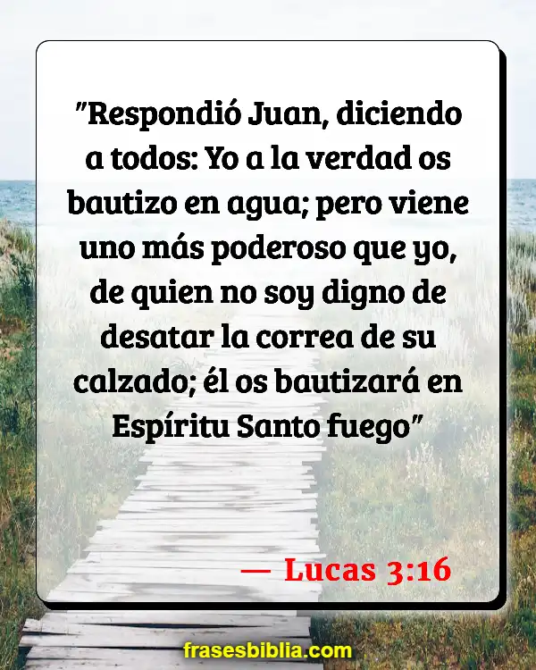 Versículos De La Biblia Bautismo en agua (Lucas 3:16)