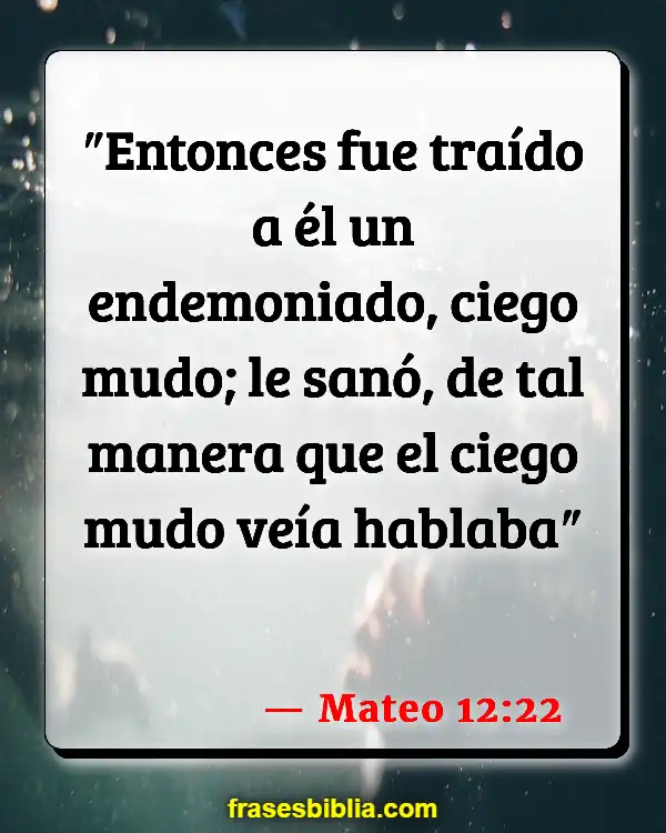 Versículos De La Biblia Ceguera (Mateo 12:22)