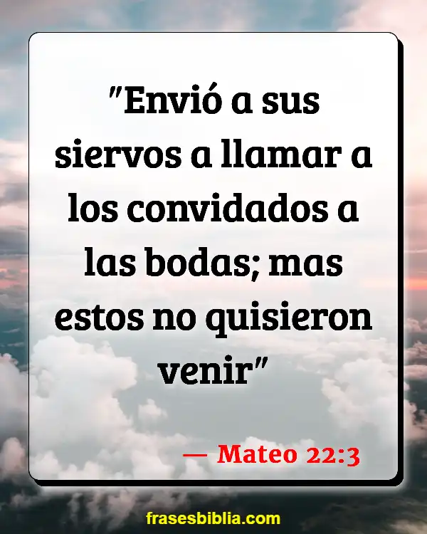 Versículos De La Biblia La Cena de las Bodas del Cordero (Mateo 22:3)