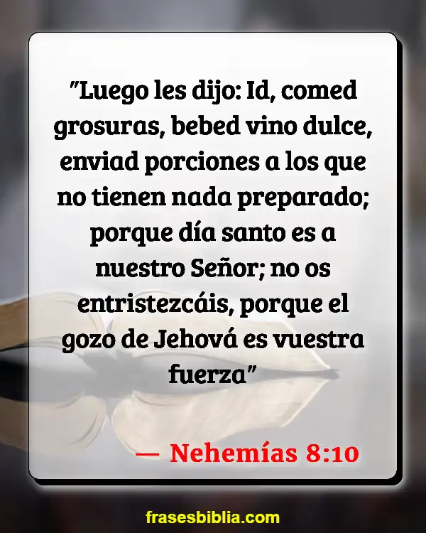 Versículos De La Biblia Lo que debemos comer (Nehemías 8:10)