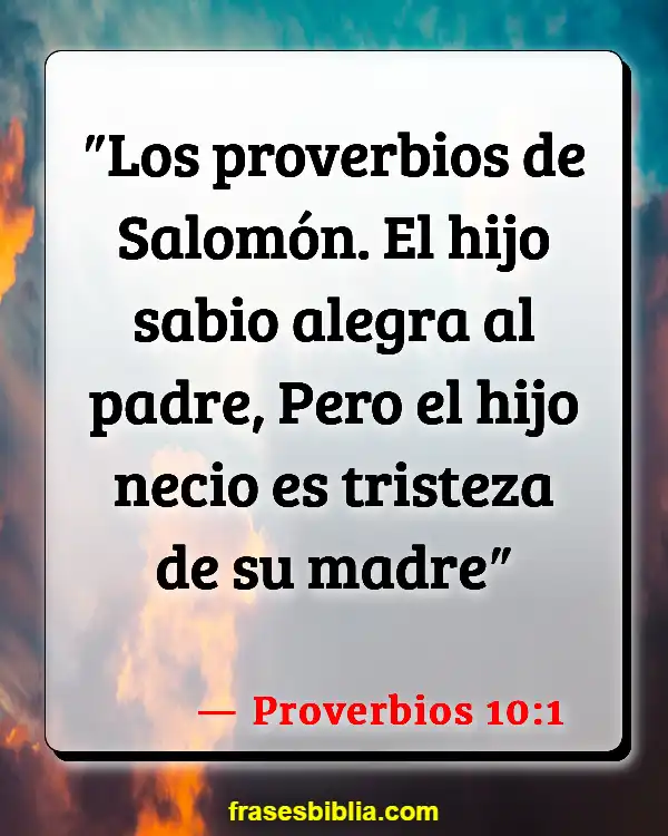 Versículos De La Biblia Hombre sabio (Proverbios 10:1)