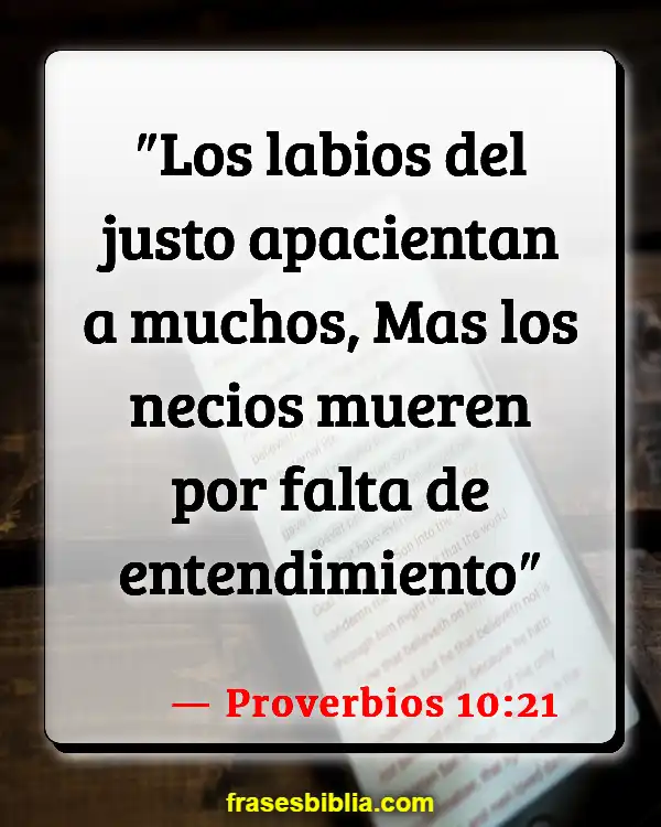 Versículos De La Biblia Usar malas palabras (Proverbios 10:21)