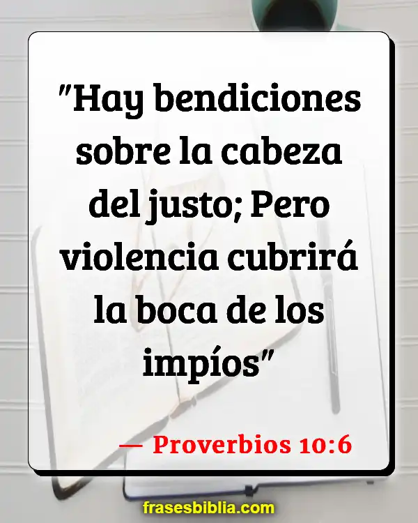 Versículos De La Biblia Observando la violencia (Proverbios 10:6)