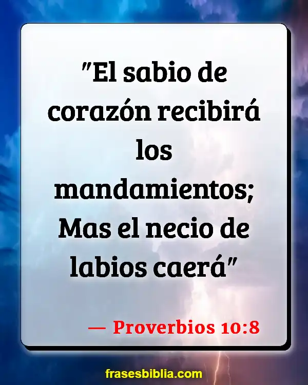 Versículos De La Biblia Hombre sabio (Proverbios 10:8)