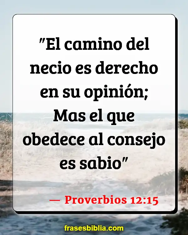 Versículos De La Biblia Hombre sabio (Proverbios 12:15)