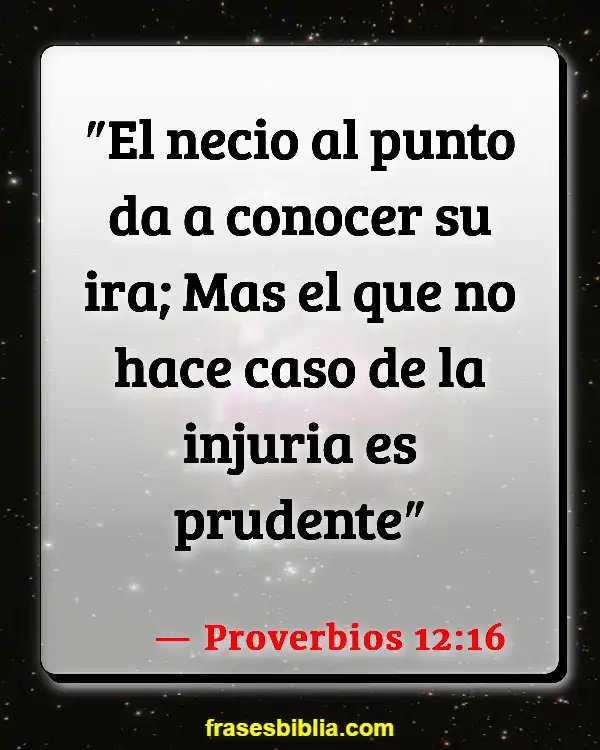 Versículos De La Biblia Hombre sabio (Proverbios 12:16)