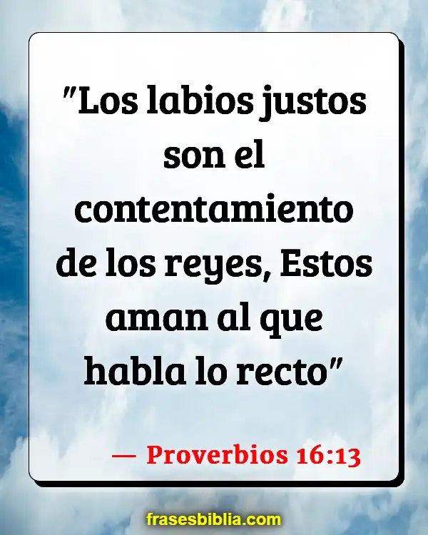 Versículos De La Biblia Adulación (Proverbios 16:13)