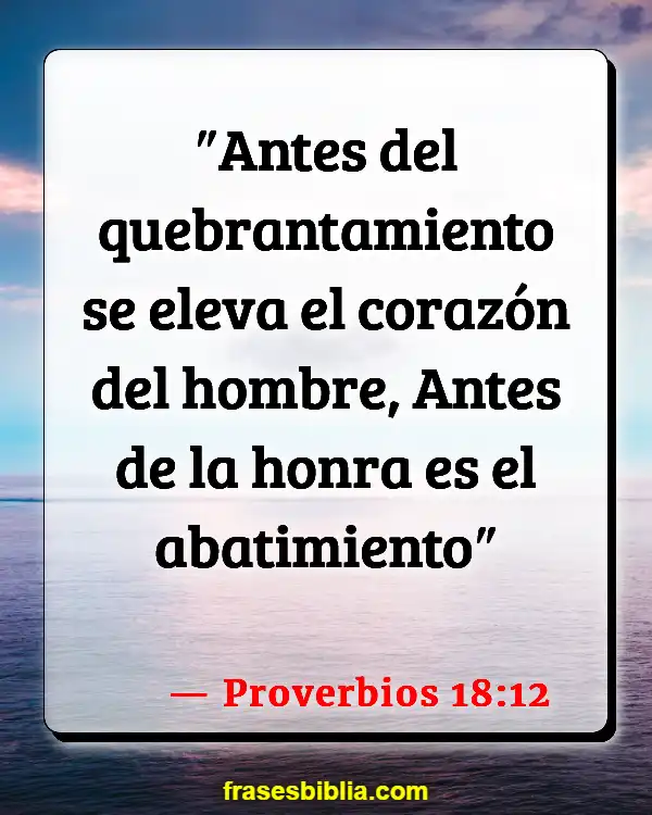 Versículos De La Biblia Amarse a uno mismo (Proverbios 18:12)