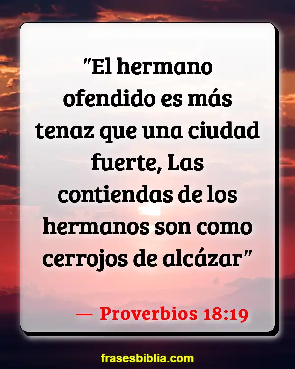 Versículos De La Biblia Acerca de tu hermano (Proverbios 18:19)