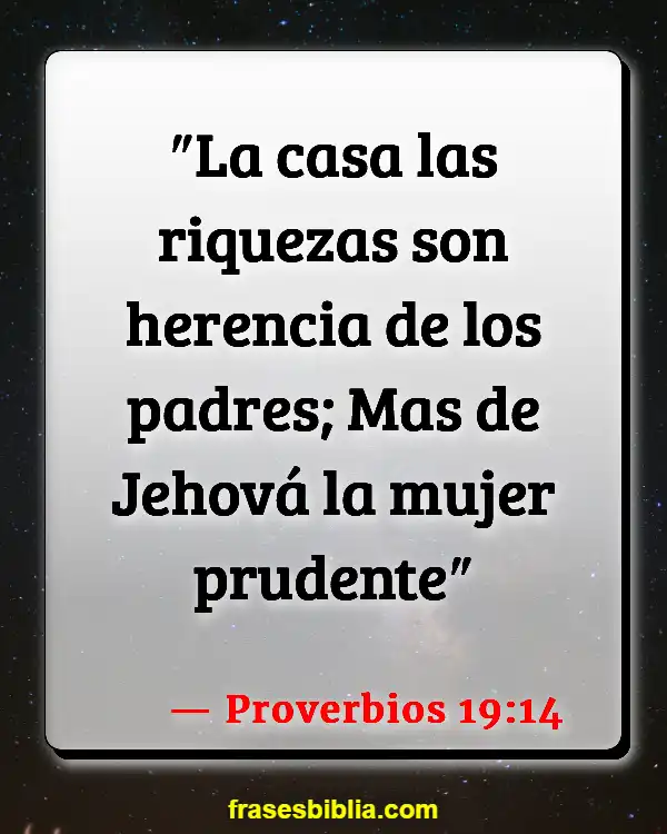 Versículos De La Biblia Matrimonio joven (Proverbios 19:14)