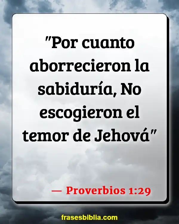 Versículos De La Biblia Palabra de conocimiento (Proverbios 1:29)