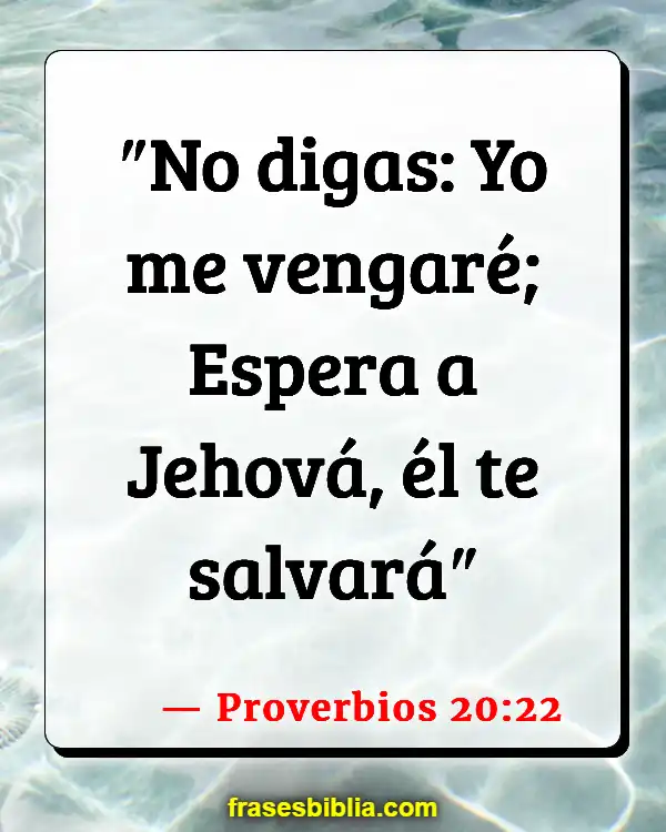 Versículos De La Biblia Ser aprovechado (Proverbios 20:22)