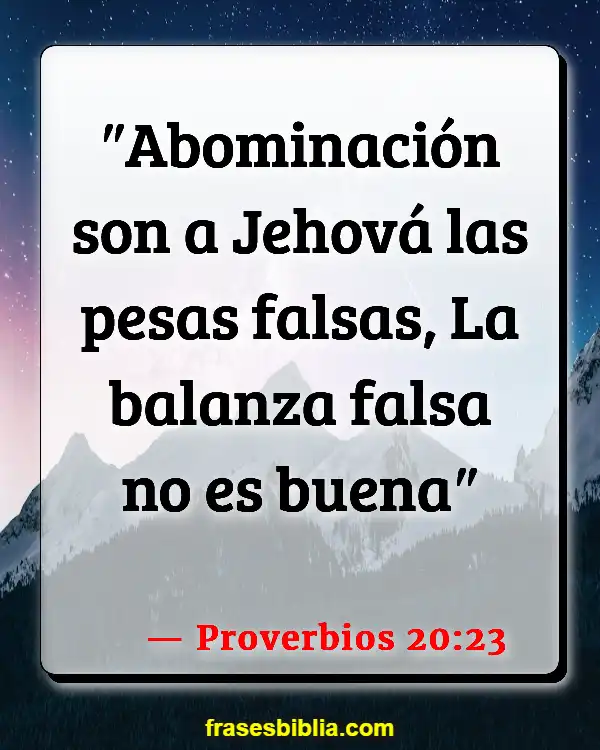Versículos De La Biblia Abominación (Proverbios 20:23)