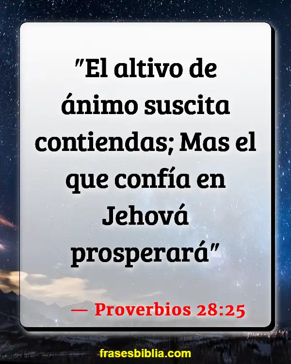 Versículos De La Biblia Fideicomisarios (Proverbios 28:25)